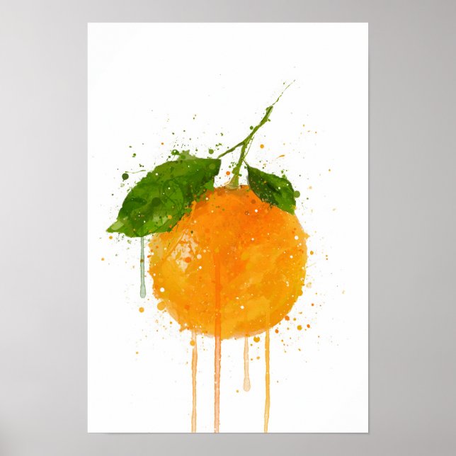 Ganze Orange Frucht Poster (Vorne)