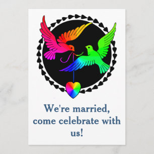 Ganze Rainbow Dove Gay Empfang Einladung