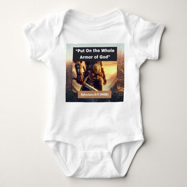 Ganze Rüstung Gottes - Baby Jersey Bodysuit Baby Strampler (Vorderseite)