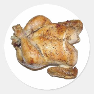 Ganzes Hähnchen aus dem Ofen Runder Aufkleber