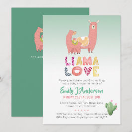 Ganzes Llama Fun Mama Baby Liebe Fiesta Cacti Einladung