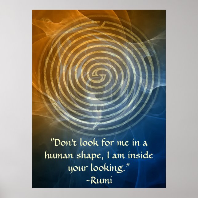 Ganzheitliche Rumi und poetische Kunst Poster (Vorne)