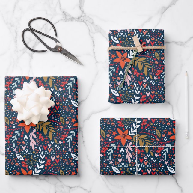Ganzjähriges Geschenk der Marine Geschenkpapier Set (Vorderseite)