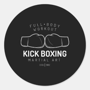 Ganztrainings-Kickbox-Shirt Kick Boxing T-Shirt Runder Aufkleber