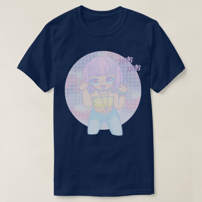 Gao gao kawaii Mädchen vaporwave T-Shirt (Design vorne)