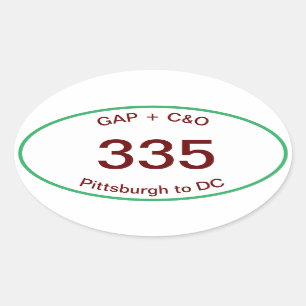 GAP + C&O Canal oval Aufkleber
