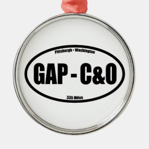 GAP - C&O Towpath Oval Ornament Aus Metall