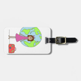 Gap-Jahr-reisender Gepäckanhänger