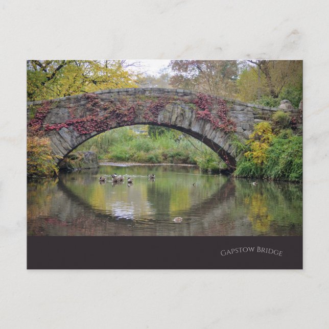 Gapstow Bridge/Central Park NYC Post Card Postkarte (Vorderseite)