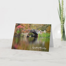 Gapstow-Brücke, Central Park, NYC - H-Karte Karte