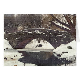 GAPSTOW BRÜCKE IN WINTERNOTECARD