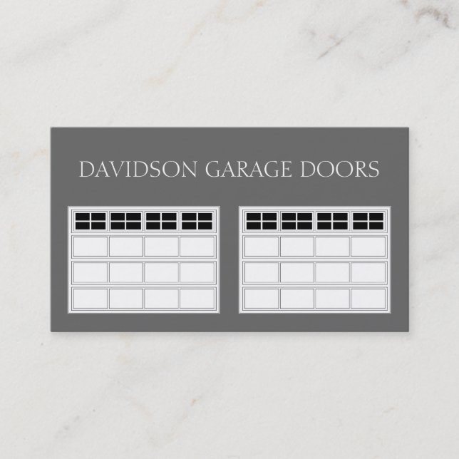Garage Door Company/klassisches Weiß Visitenkarte (Vorderseite)