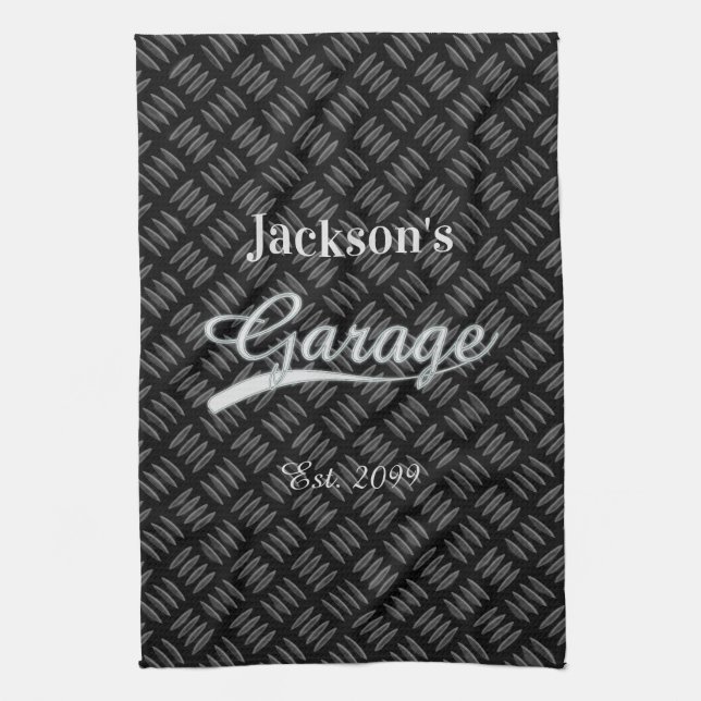 Garage gris classique Serviette graissée de cuisin (Vertical)