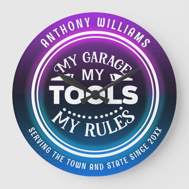 Garage Große Wanduhr (Vorderseite)