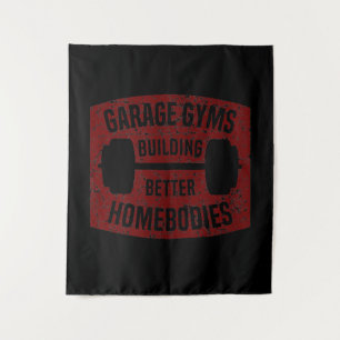 Garage Gyms Building Better Homebodies Barbell Gym Wandteppich