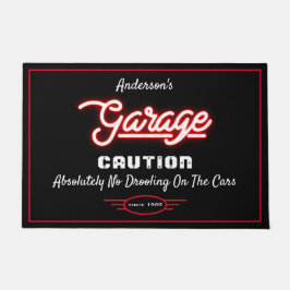 Garage irgendeinen Namen Funny Sprichwort Cars Red Fußmatte