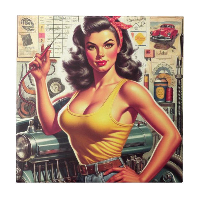 Garage Mechanisches Button Fliese (Vorderseite)