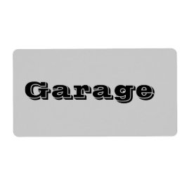 Garage Moving Labels in Grau