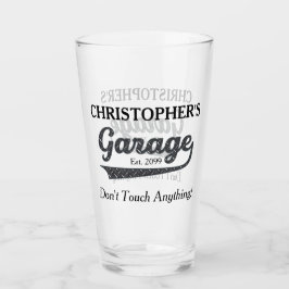 Garage Ne Touchez rien aux verres à pinte de bière