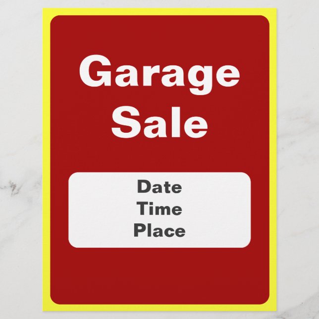 Garage Sale and Yard Sale Ankündigung Flyer (Vorne)