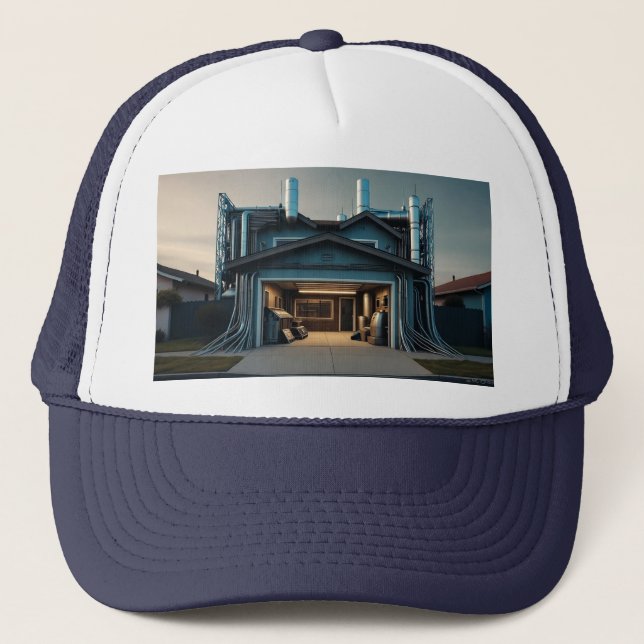 Garage Tech Upgrade black hat Truckerkappe (Vorderseite)