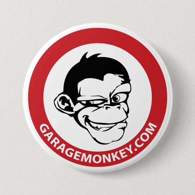 GarageMonkey Knopf Button (Vorderseite)