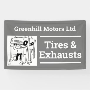 Garagen-Fahrzeugwartung Design Banner