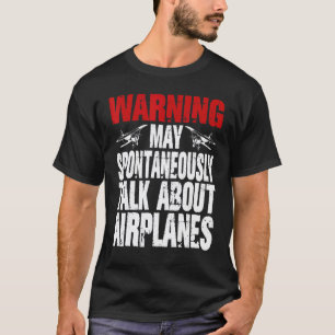 Garagen-Gespräch über Flugzeuge Cooler Pilot Luftf T-Shirt