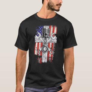 Garagen-Hot-Trend Mechaniker-US-Flag-Schraubenschl T-Shirt