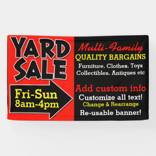 Garagenflohmarkt-Ramschverkauf-wiederverwendbare Banner