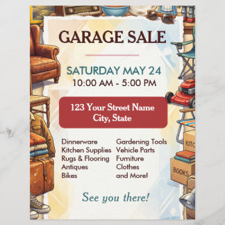 Garagenverkaufsflyer Vorlage Flyer