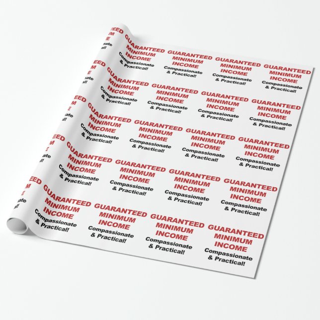 Garantierte Mindesteinkommen Geschenkpapier (Ungerollt)