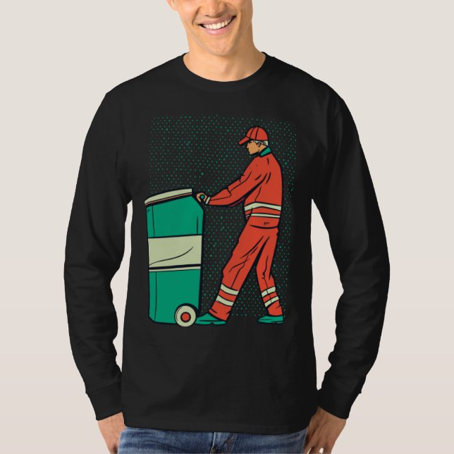 Garbage Man Cleaning Housekeeping T-Shirt (Vorderseite)