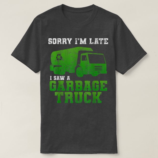Garbage Smiling Truck Dirty Cans Recycling Day Dus T-Shirt (Design vorne)