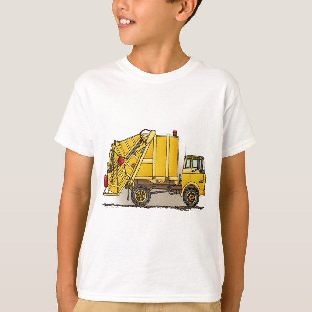 Garbage Truck 2 Construction Boys T - Shirt (Vorderseite)