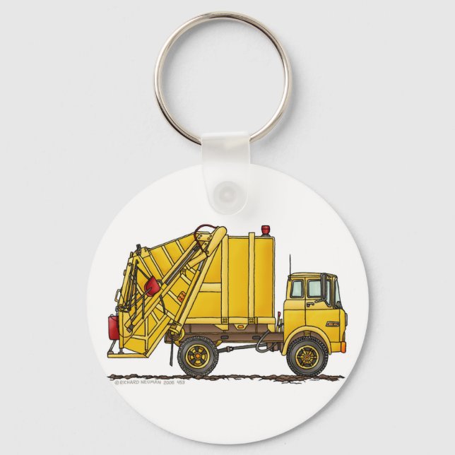 Garbage Truck Hinterlader Schlüsselketten Schlüsselanhänger (Vorderseite)