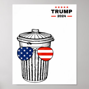 Garbyge für Trump 2024 Garge Truck Trash kann abst Poster