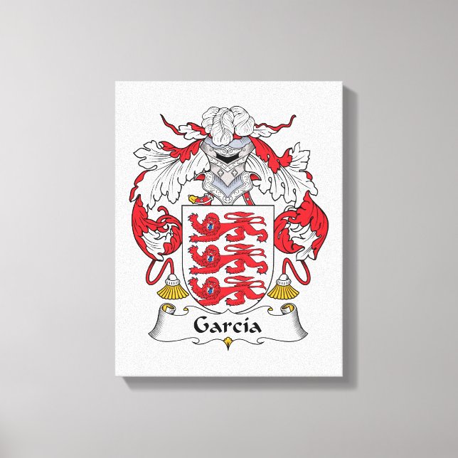 Garcia Familienwappen Leinwanddruck (Vorderseite)