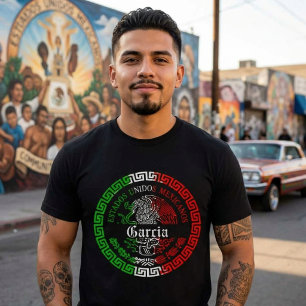 Garcia Nachname Mexiko Emblem T-Shirt