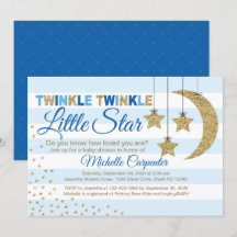 Garçon baby shower invitation scintillant petit ét