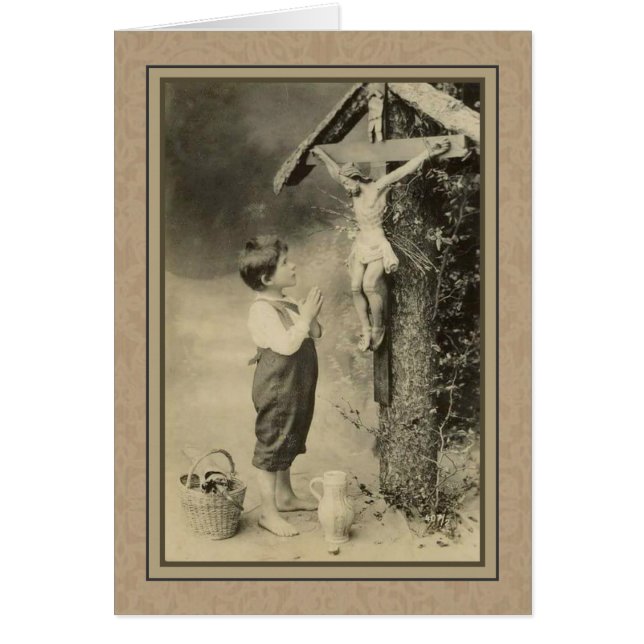 Garçon de bouquet spirituel priant à Jésus (Devant)