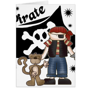 Garçon de pirate avec le singe