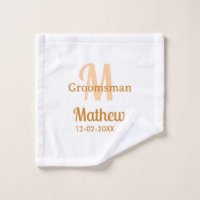 garçon d'honneur orange nom lettre date pastel mas