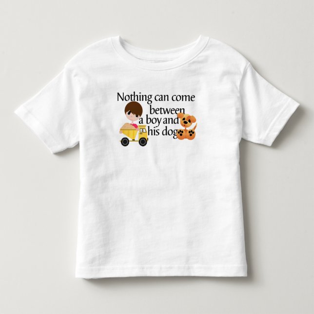 Garçon et son chien ! T-shirt en jersey fin pour n (Devant)