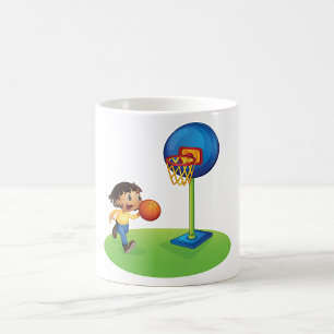 Garçon Jouant Basketball Mug