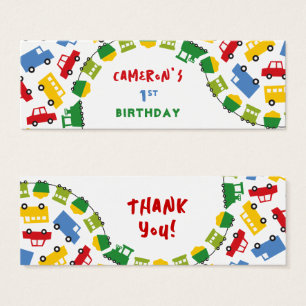 Garçon Jouets Transport Étiquette Cadeau DIY Fête 