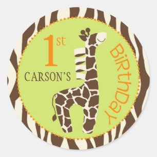 Garçon OU autocollant ZEB 1 de safari