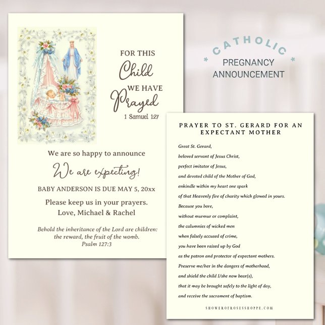 Garçon ou fille Faire-part de grossesse (Créateur téléchargé)