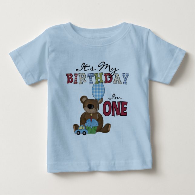 Garçon ours 1er Anniversaire Tshirts et cadeaux (Devant)