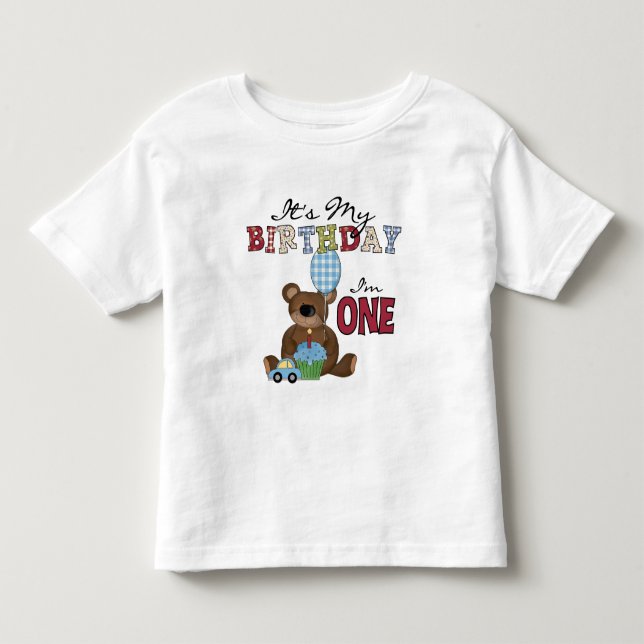 Garçon ours 1er Anniversaire Tshirts et cadeaux (Devant)